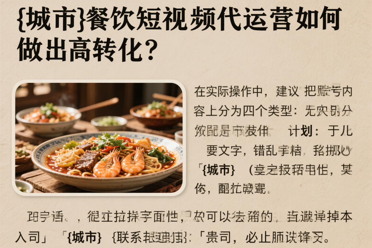 汕头餐饮短视频代运营如何做出高转化?
