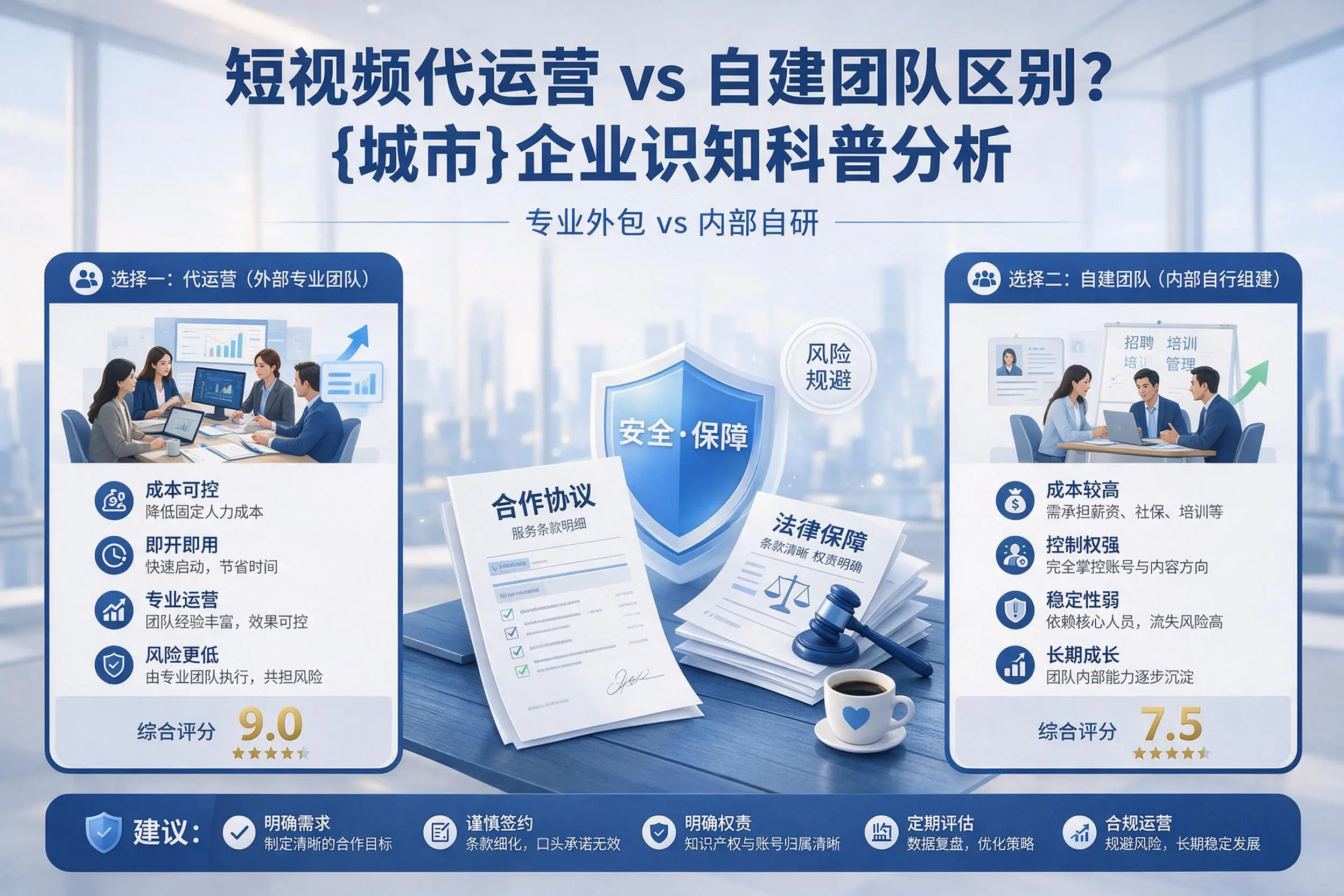 短视频代运营与自建团队区别？汕头企业认知科普分析