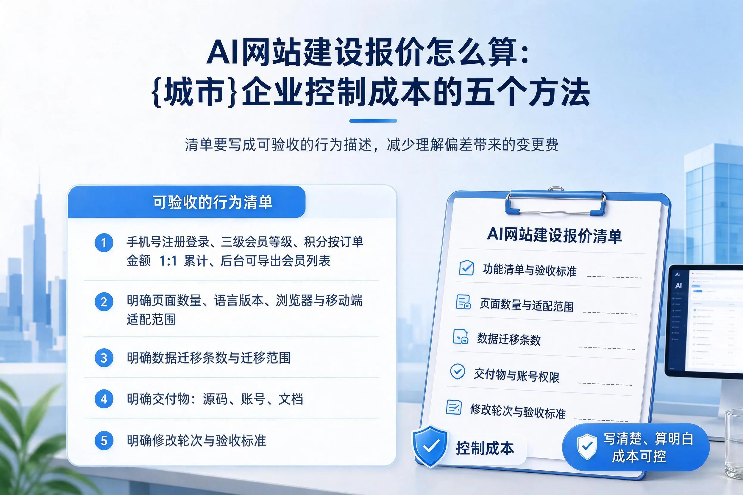 AI网站建设报价怎么算:汕头企业控制成本的五个方法