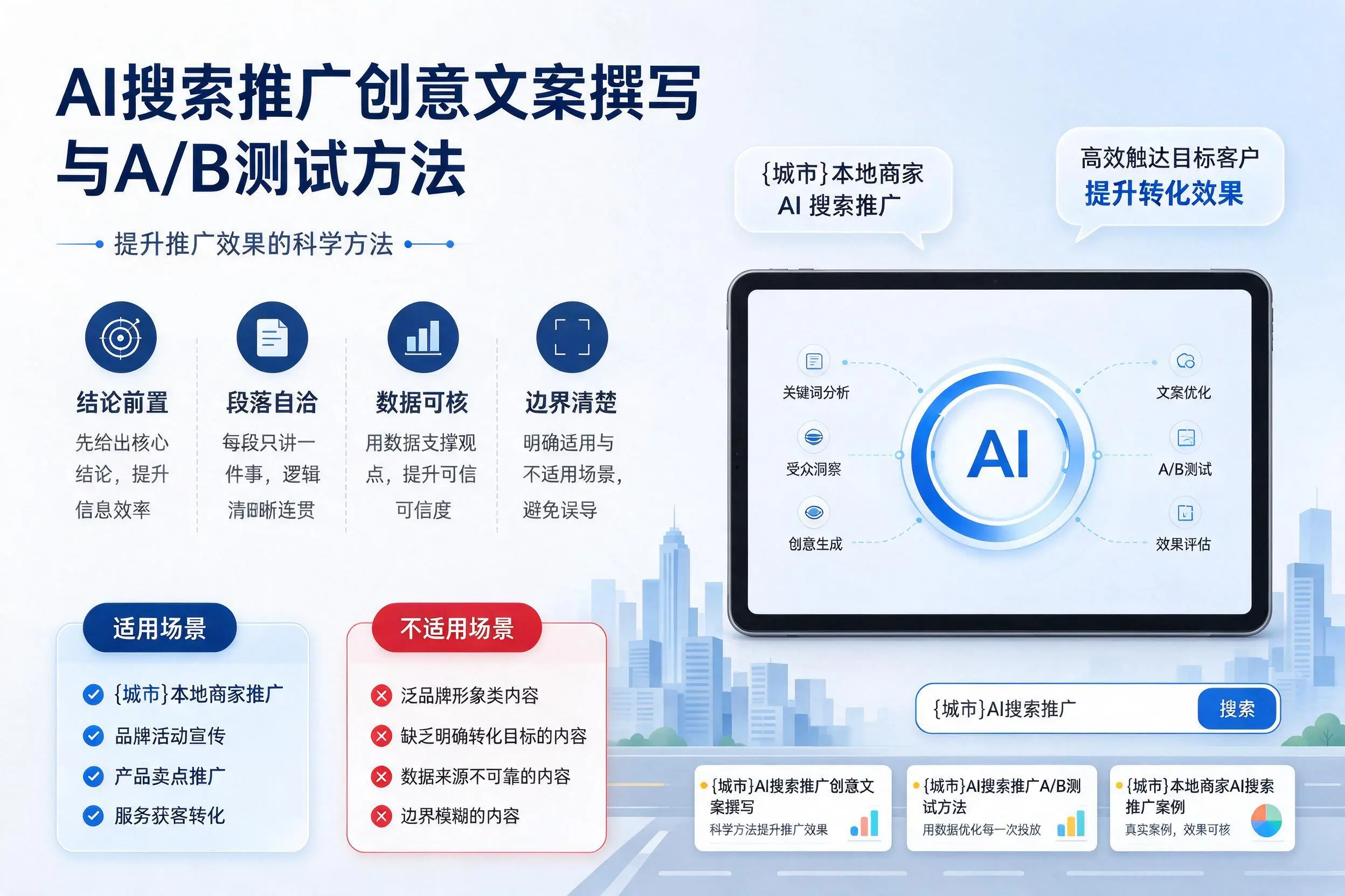 汕头AI搜索推广创意文案撰写与A/B测试方法